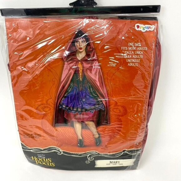 Disguise Adult Disney Hocus Pocus Winifred Mary Sarah Costume Hooded Cape OS - Picture 10 of 16